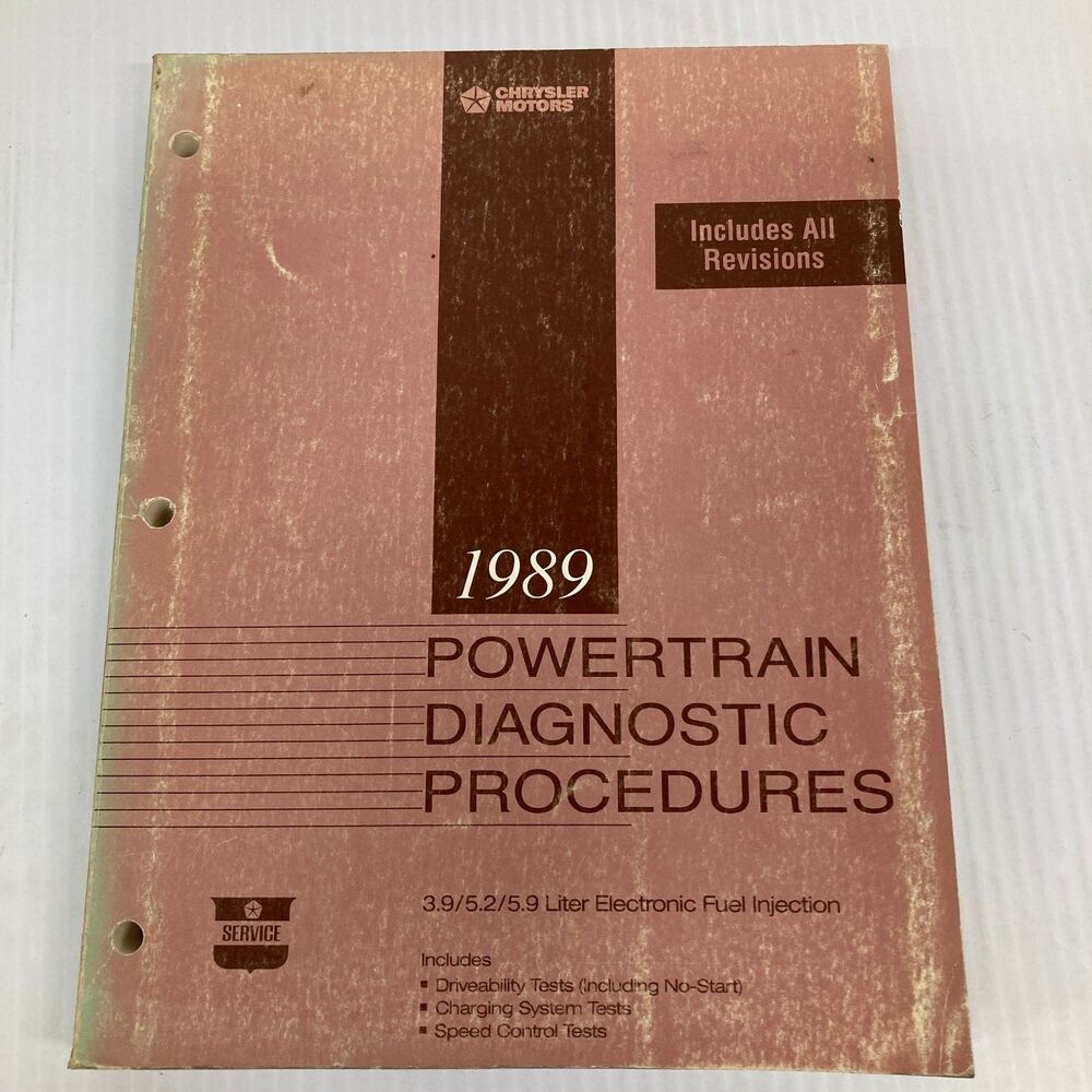 Chrysler Powertrain Diagnostic Procedures Truck Van 1989